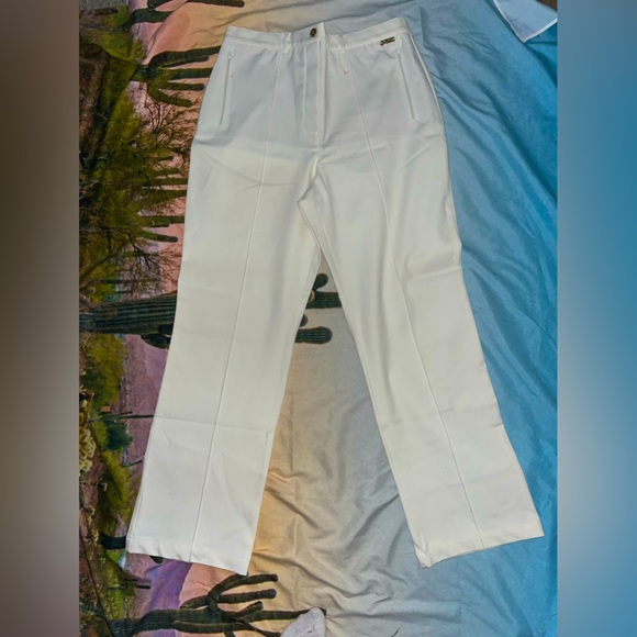 Vintage ST JOHN SPORT by Marie Gray White Woman’s Pants 🌵14 - Picture 1 of 10